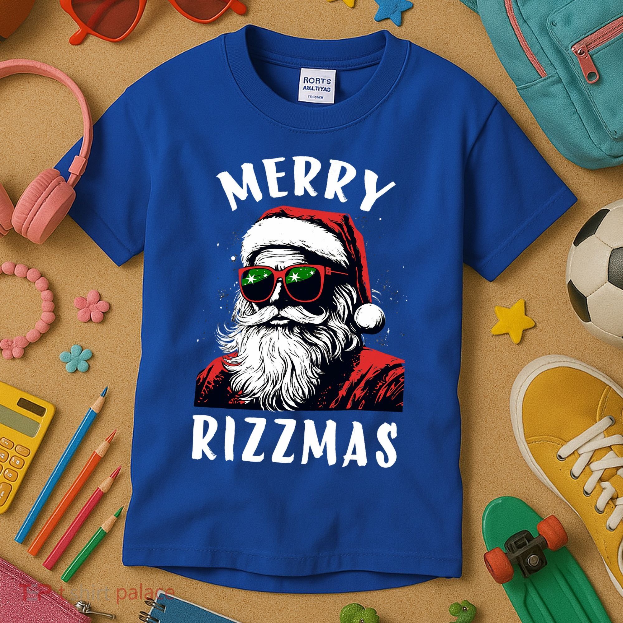 Funny Merry Christmas Rizz Santa Claus Charisma Cool Kids T-Shirt