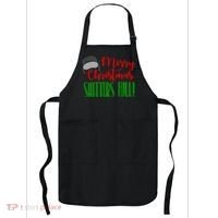 Funny Merry Christmas Quote Shitters Full Ts Mens Apron thumb 0