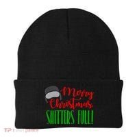Funny Merry Christmas Quote Shitters Full Ts Mens Beanie thumb 0
