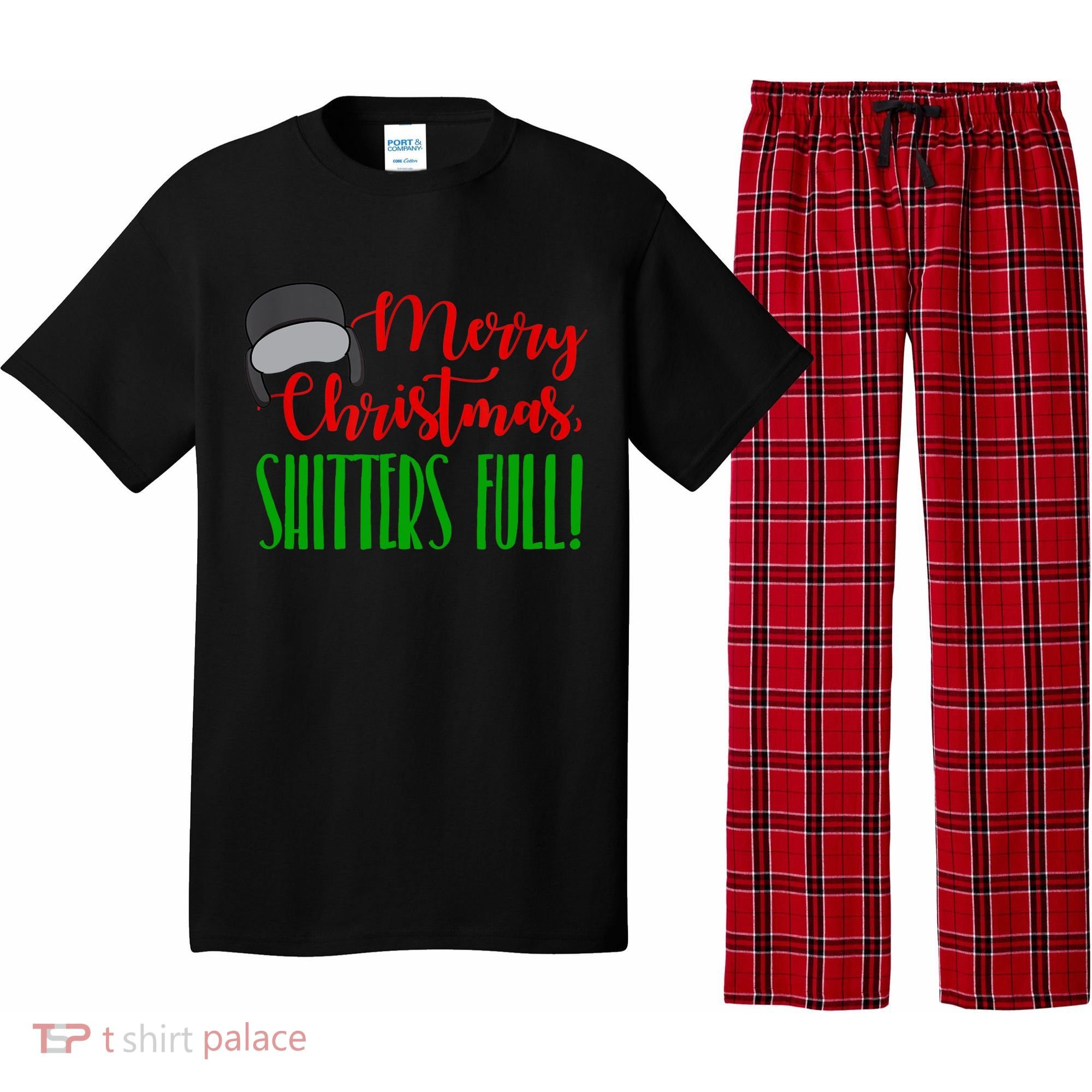 Funny Merry Christmas Quote Shitters Full Ts Mens Pajama Set