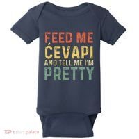 Feed Me Cevapi Funny Balkan Food Baby Bodysuit thumb 0