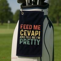 Feed Me Cevapi Funny Balkan Food Golf Towel thumb 2