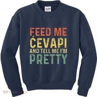 Feed Me Cevapi Funny Balkan Food Kids Sweatshirt thumb 0