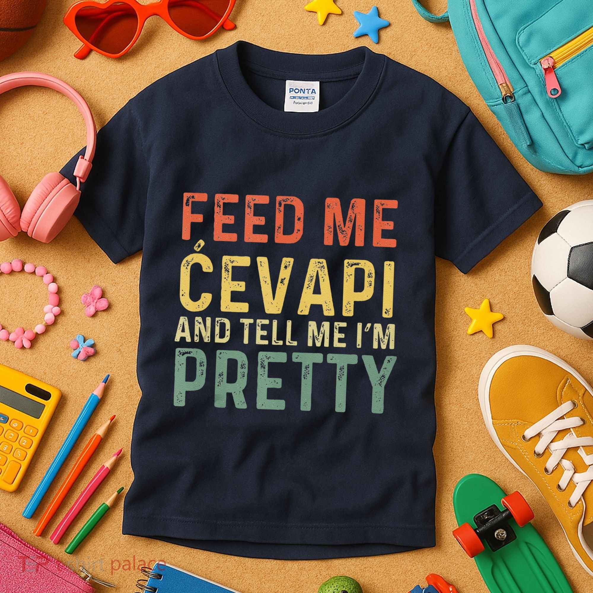 Feed Me Cevapi Funny Balkan Food Kids T-Shirt