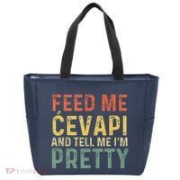 Feed Me Cevapi Funny Balkan Food Tote Bag thumb 0