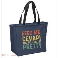 Feed Me Cevapi Funny Balkan Food Tote Bag thumb 2
