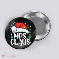 Funny Mrs Claus Santa Christmas Matching Couple Pajama Gift Button thumb 0