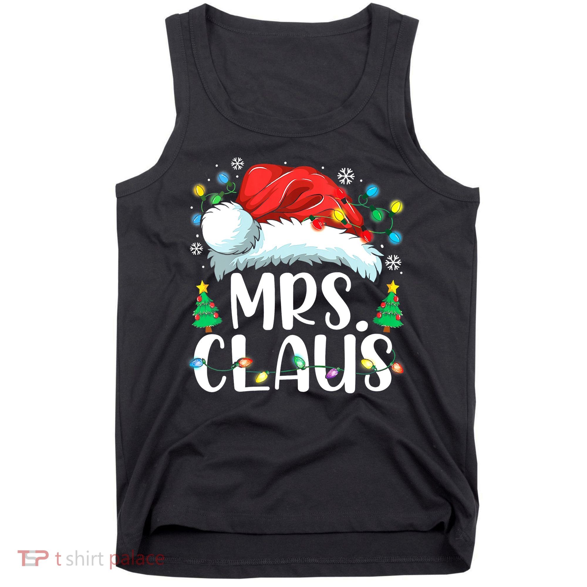 Funny Mrs Claus Santa Christmas Matching Couple Pajama Gift Tank Top