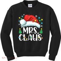 Funny Mrs Claus Santa Christmas Matching Couple Pajama Gift Kids Sweatshirt thumb 0