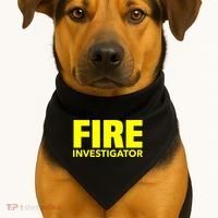 Fire Marshal Commissioner Firefighters Investigators Duty Gift USA-Made Doggie Bandana thumb 1