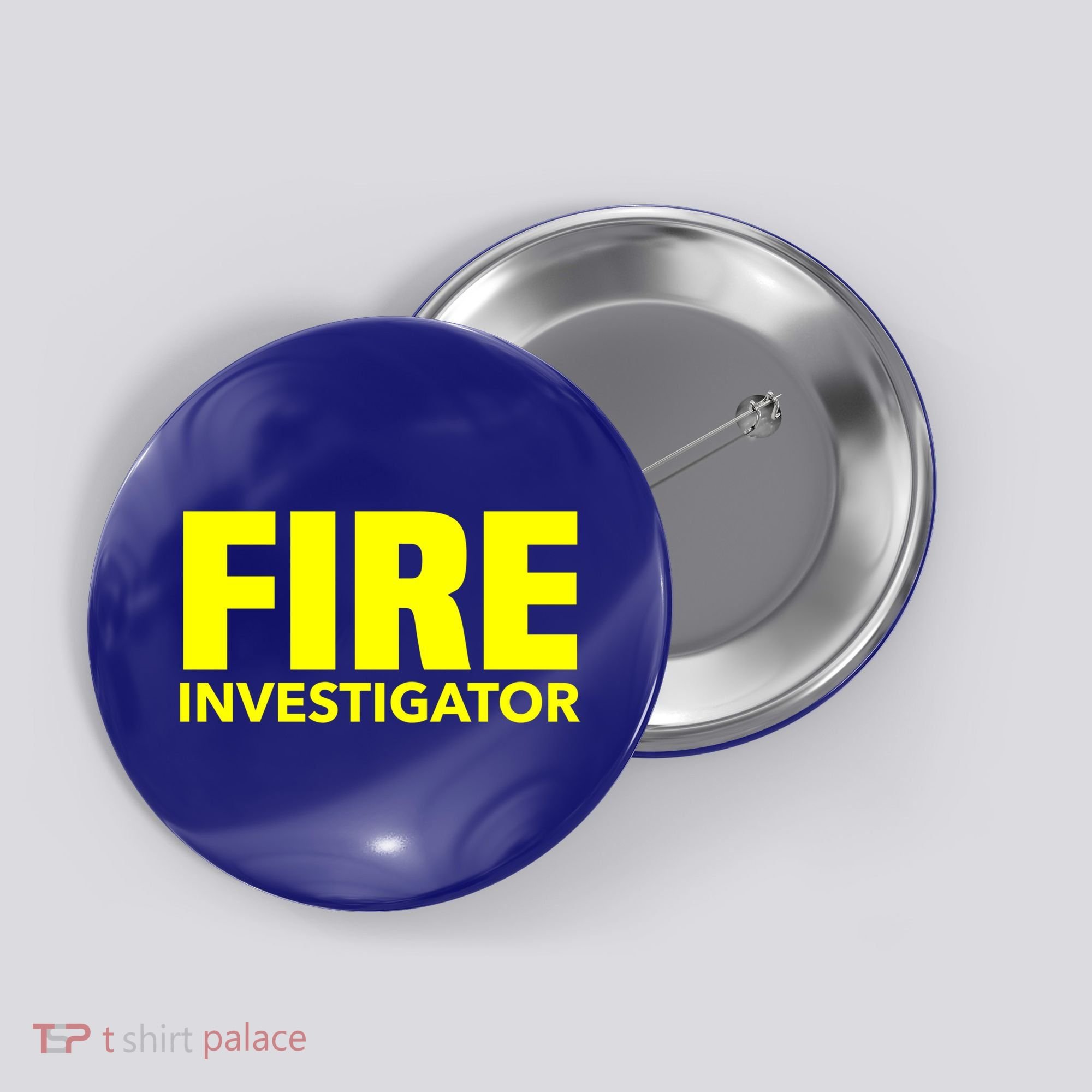 Fire Marshal Commissioner Firefighters Investigators Duty Gift Button