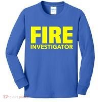 Fire Marshal Commissioner Firefighters Investigators Duty Gift Kids Long Sleeve Shirt thumb 0