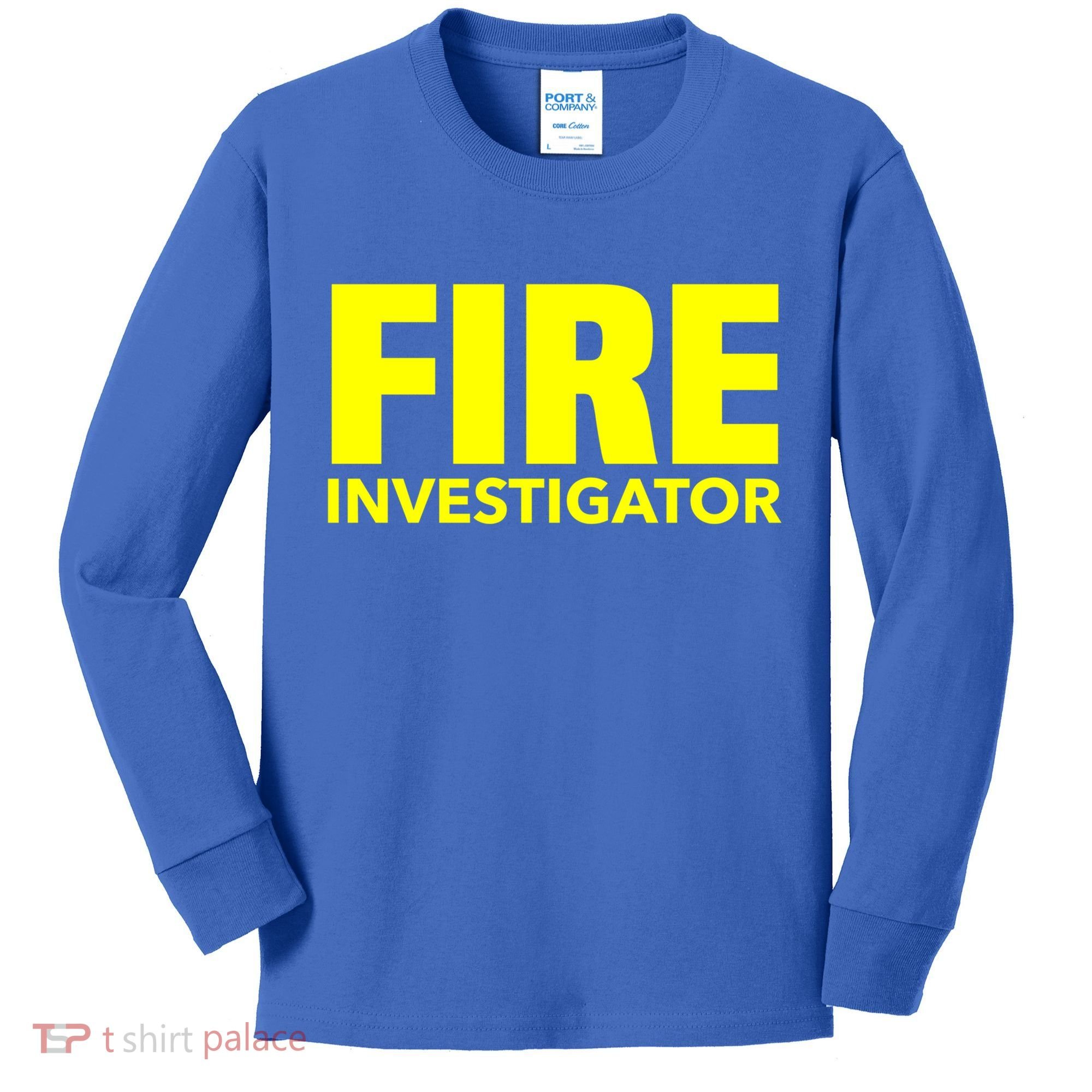 Fire Marshal Commissioner Firefighters Investigators Duty Gift Kids Long Sleeve Shirt