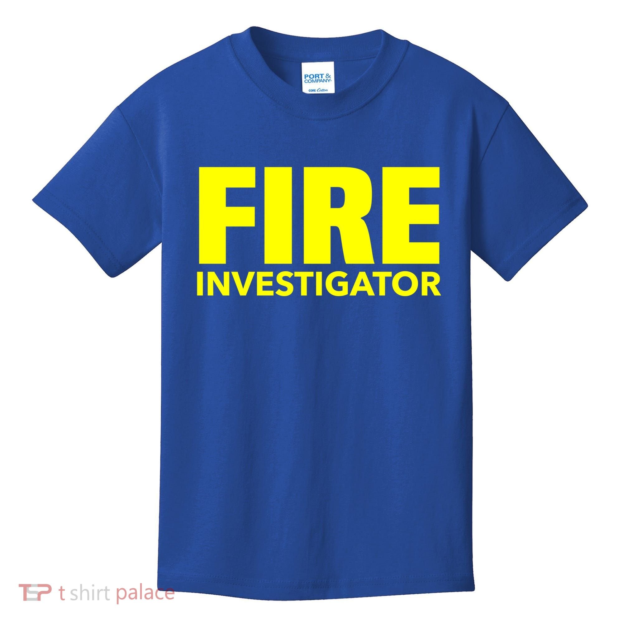 Fire Marshal Commissioner Firefighters Investigators Duty Gift Kids T-Shirt