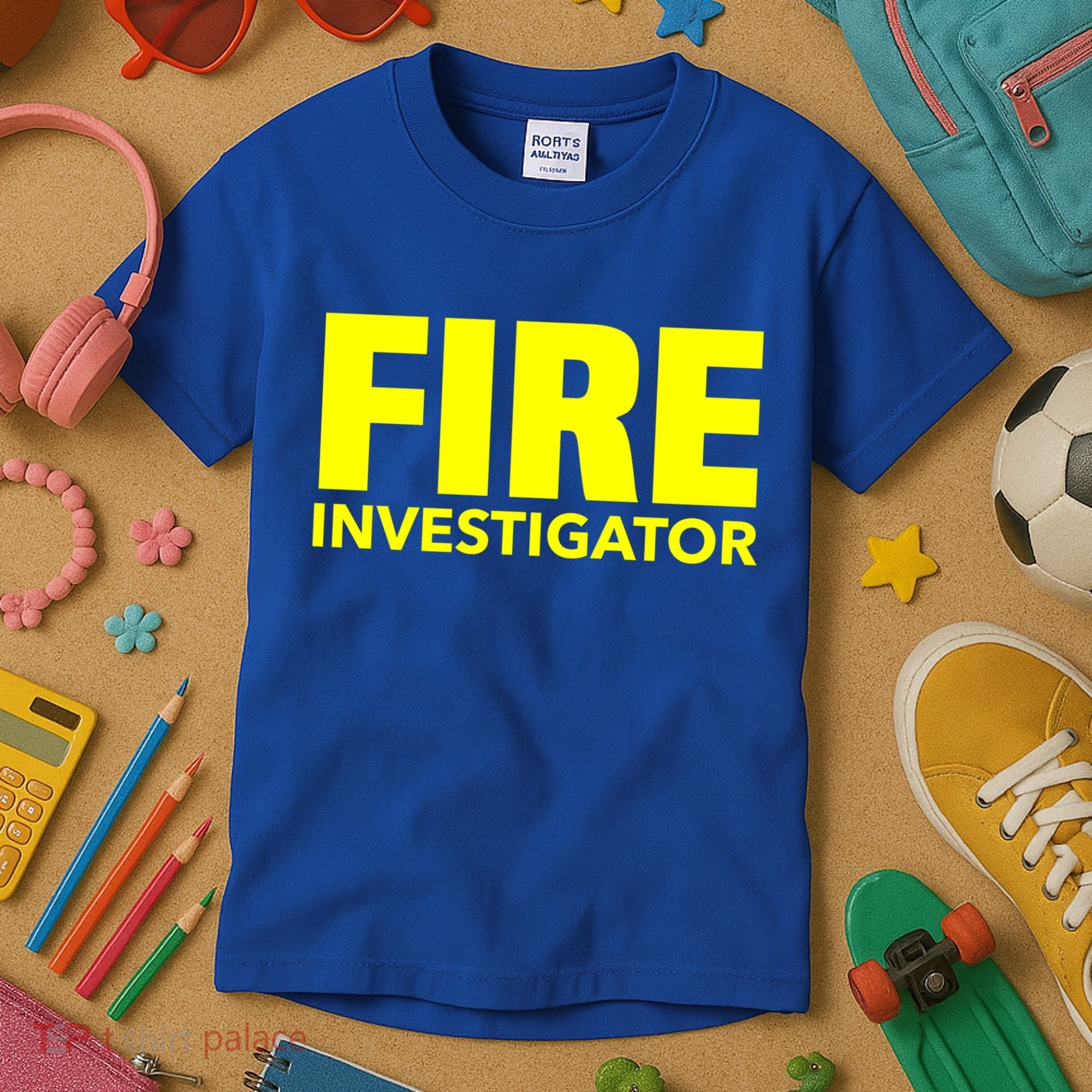Fire Marshal Commissioner Firefighters Investigators Duty Gift Kids T-Shirt
