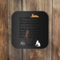 Funny Musical Cat Music Note Lover Coaster thumb 0