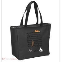 Funny Musical Cat Music Note Lover Tote Bag thumb 2