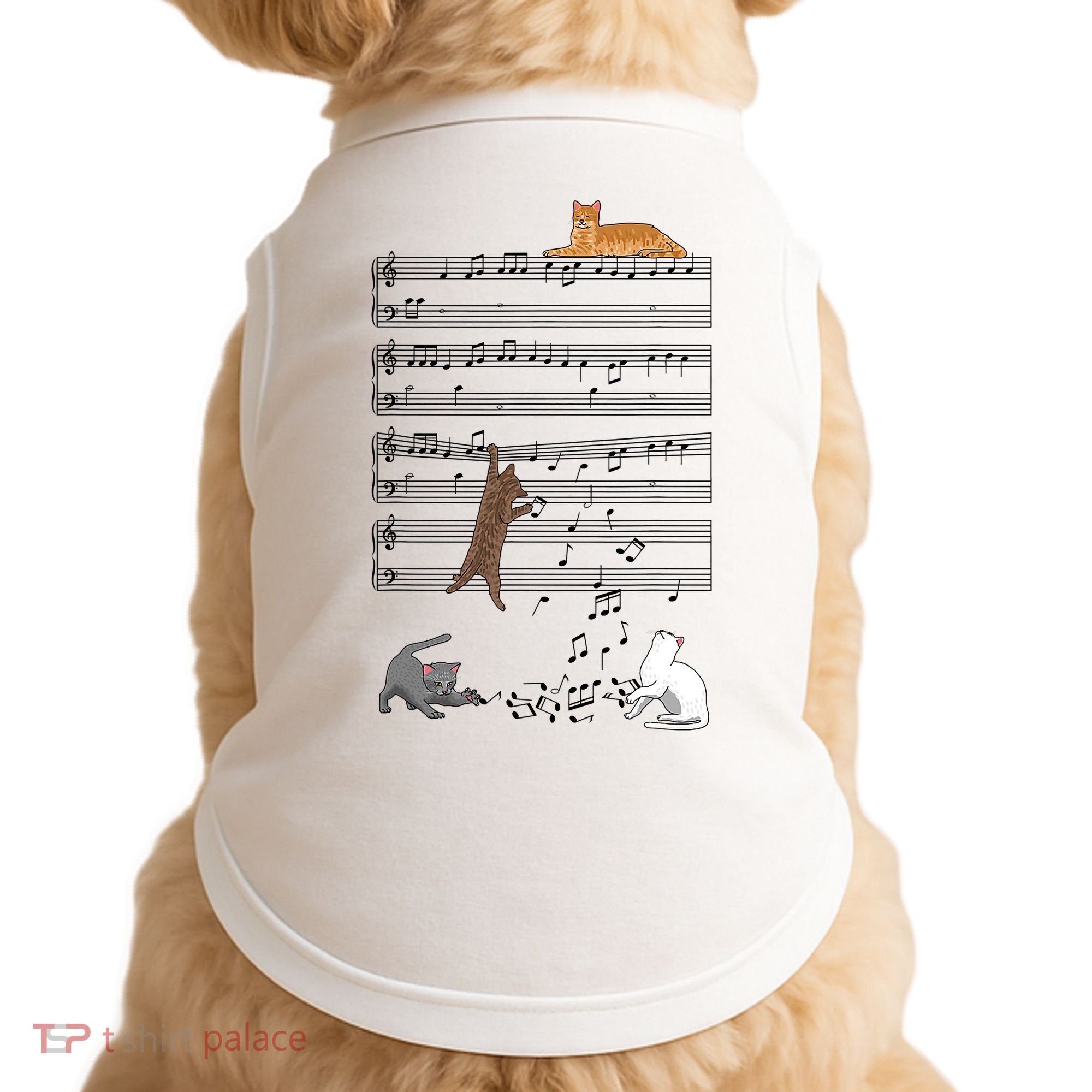 Funny Musical Cat Music Note Lover Doggie Tank