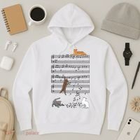 Funny Musical Cat Music Note Lover Hoodie thumb 3