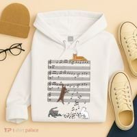 Funny Musical Cat Music Note Lover Hoodie thumb 4