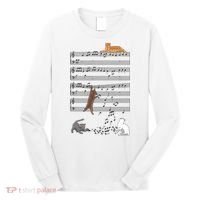 Funny Musical Cat Music Note Lover Long Sleeve Shirt thumb 0