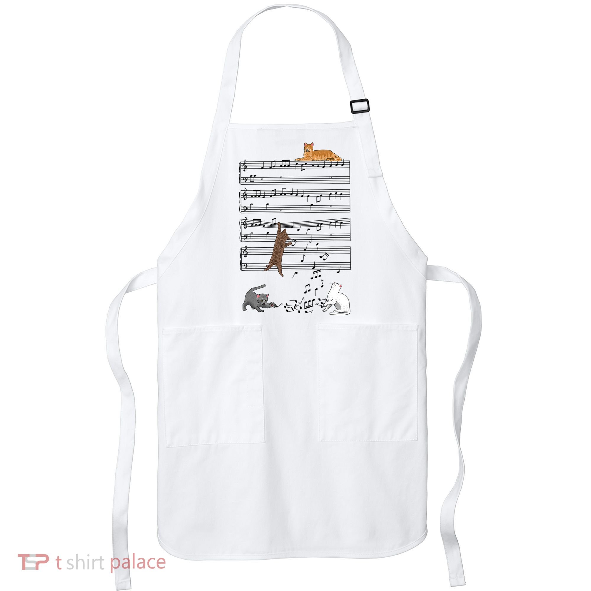 Funny Musical Cat Music Note Lover Apron
