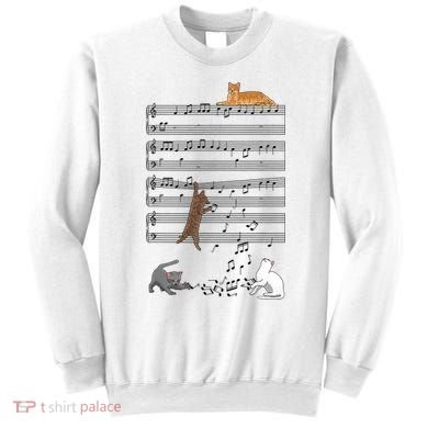Funny Musical Cat Music Note Lover Sweatshirt