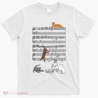 Funny Musical Cat Music Note Lover T-Shirt thumb 0