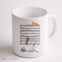 Funny Musical Cat Music Note Lover Coffee Mug thumb 1