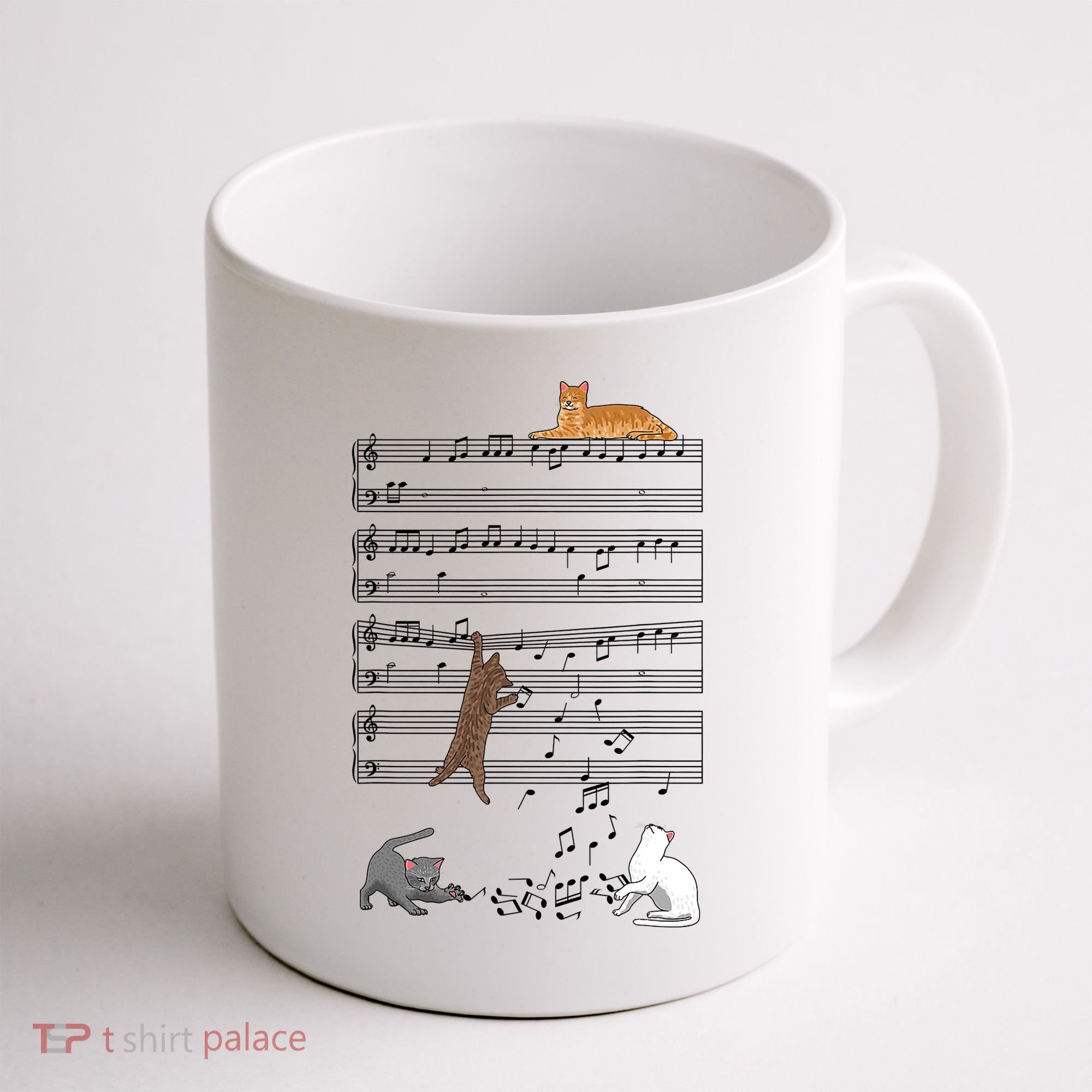 Funny Musical Cat Music Note Lover Coffee Mug