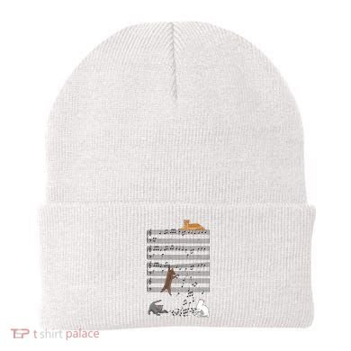 Funny Musical Cat Music Note Lover Beanie