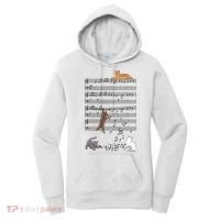 Funny Musical Cat Music Note Lover Women's Hoodie thumb 0