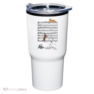 Funny Musical Cat Music Note Lover Tumbler