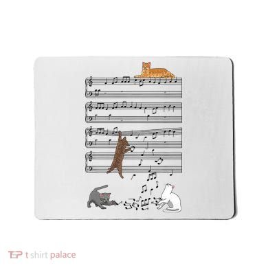 Funny Musical Cat Music Note Lover Mousepad