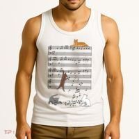Funny Musical Cat Music Note Lover Tank Top thumb 3