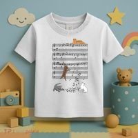 Funny Musical Cat Music Note Lover Toddler T-Shirt thumb 3