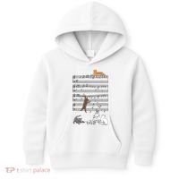 Funny Musical Cat Music Note Lover Kids Hoodie thumb 0