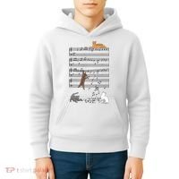 Funny Musical Cat Music Note Lover Kids Hoodie thumb 4