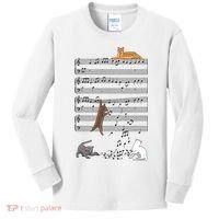 Funny Musical Cat Music Note Lover Kids Long Sleeve Shirt thumb 0