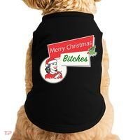 Funny Merry Christmas Bitches Inappropriate Adult Doggie Tank thumb 0