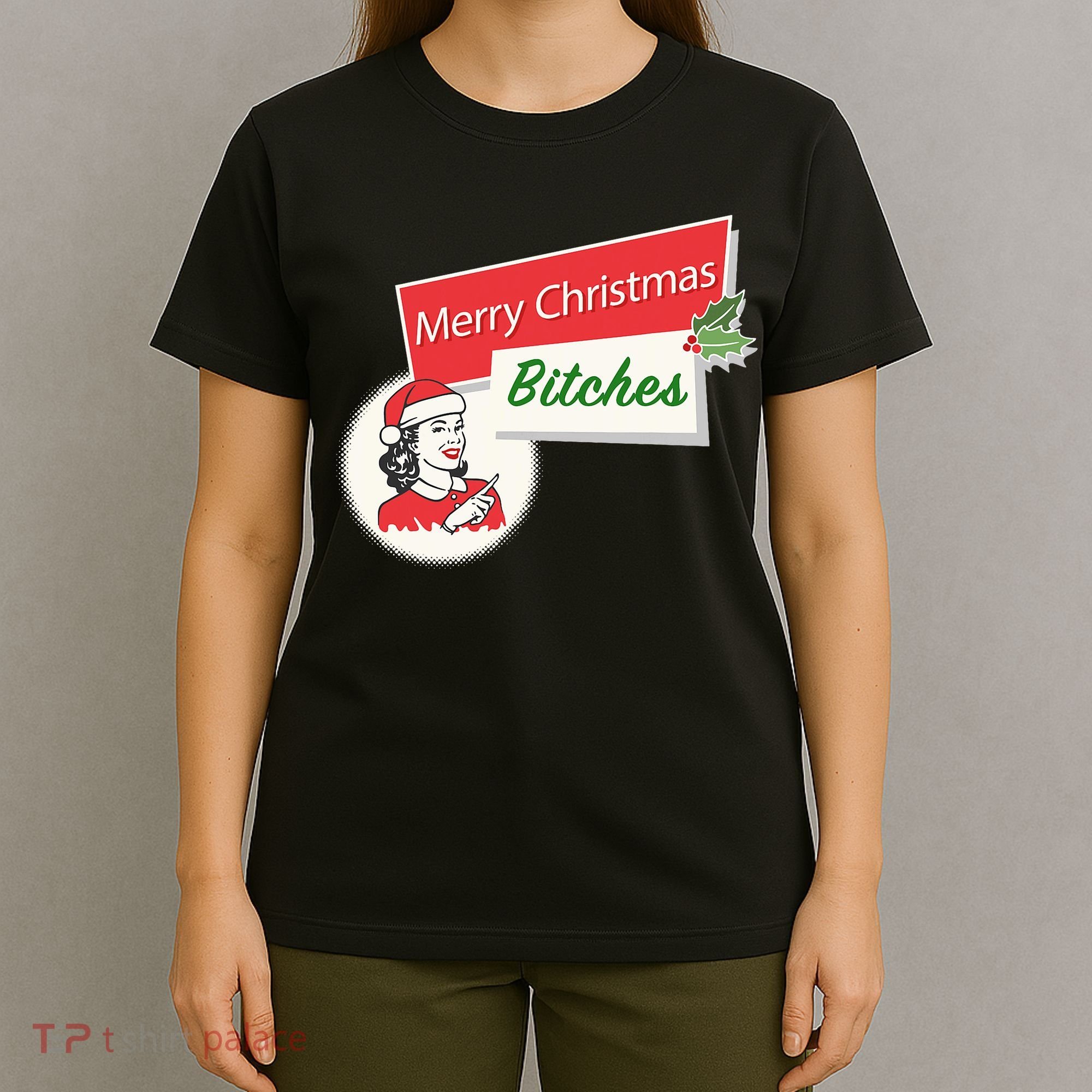 Funny Merry Christmas Bitches Inappropriate Adult T-Shirt