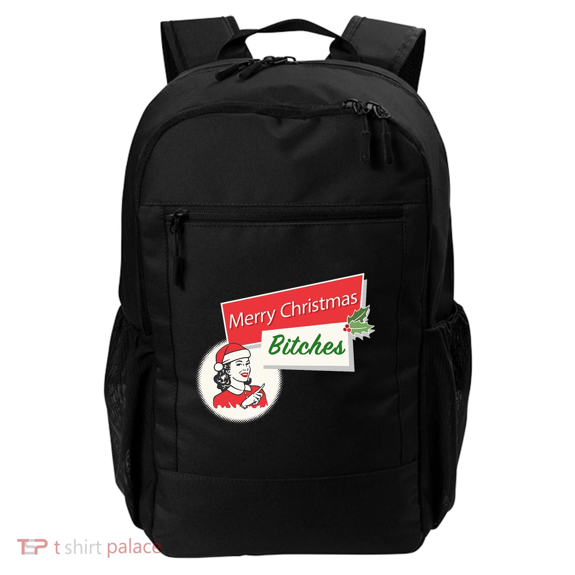 Funny Merry Christmas Bitches Inappropriate Adult Backpack