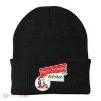 Funny Merry Christmas Bitches Inappropriate Adult Beanie thumb 0