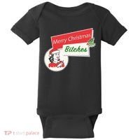 Funny Merry Christmas Bitches Inappropriate Adult Baby Bodysuit thumb 0