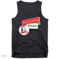Funny Merry Christmas Bitches Inappropriate Adult Tank Top thumb 0