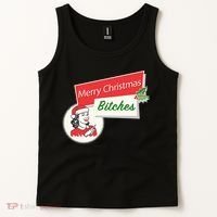 Funny Merry Christmas Bitches Inappropriate Adult Tank Top thumb 2