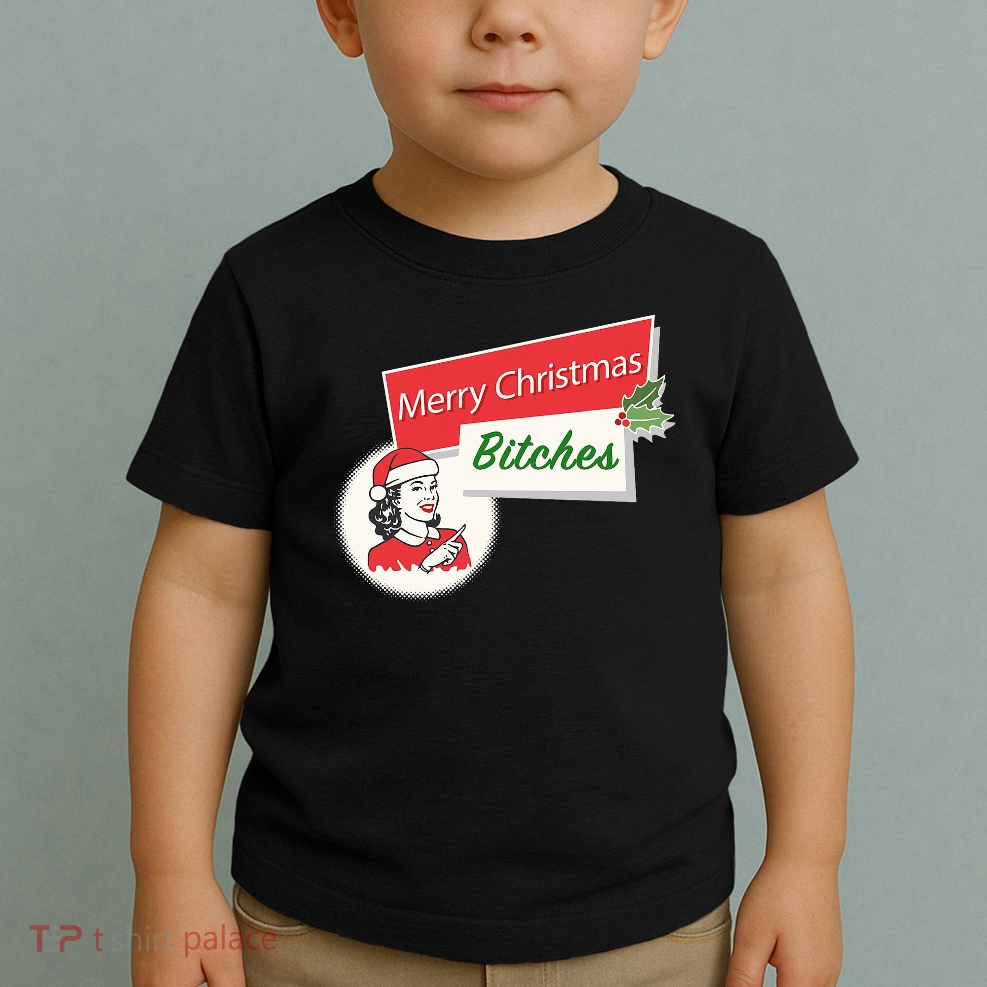 Funny Merry Christmas Bitches Inappropriate Adult Toddler T-Shirt