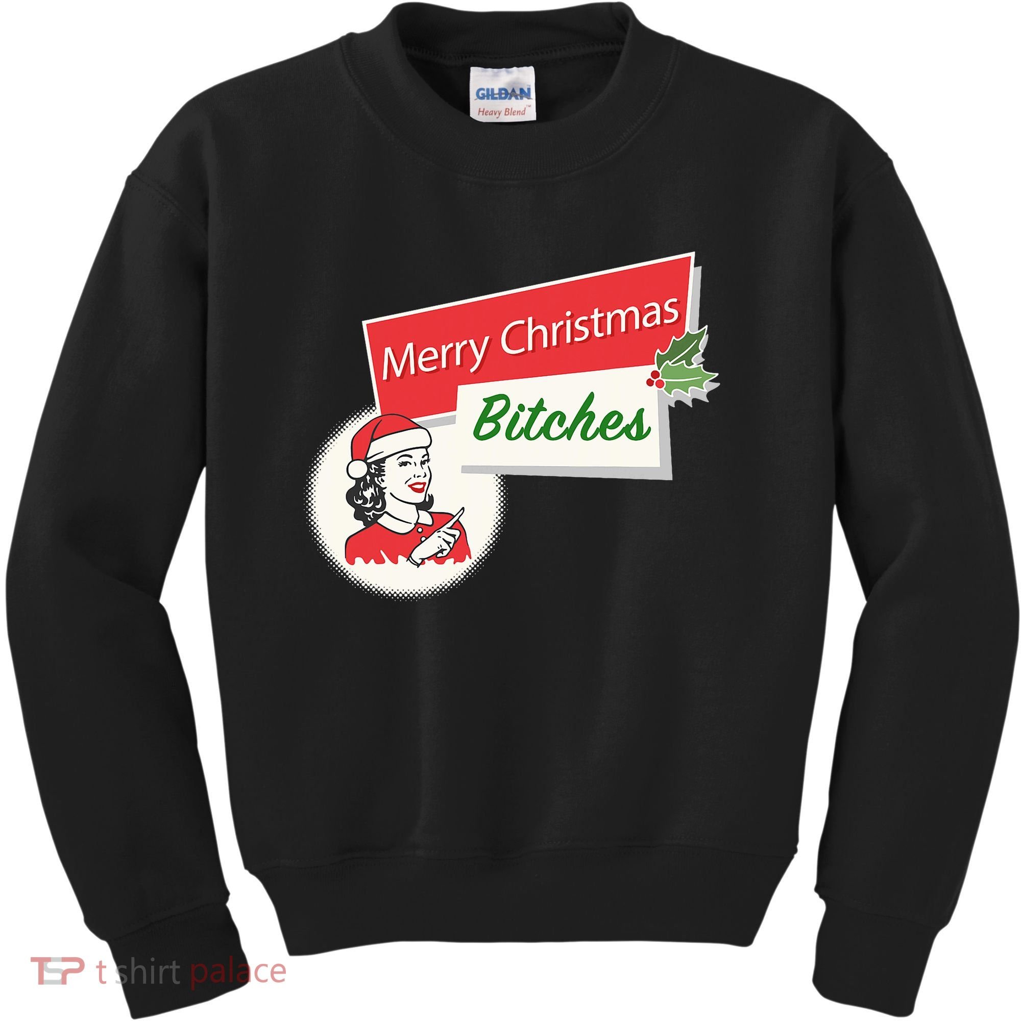Funny Merry Christmas Bitches Inappropriate Adult Kids Sweatshirt