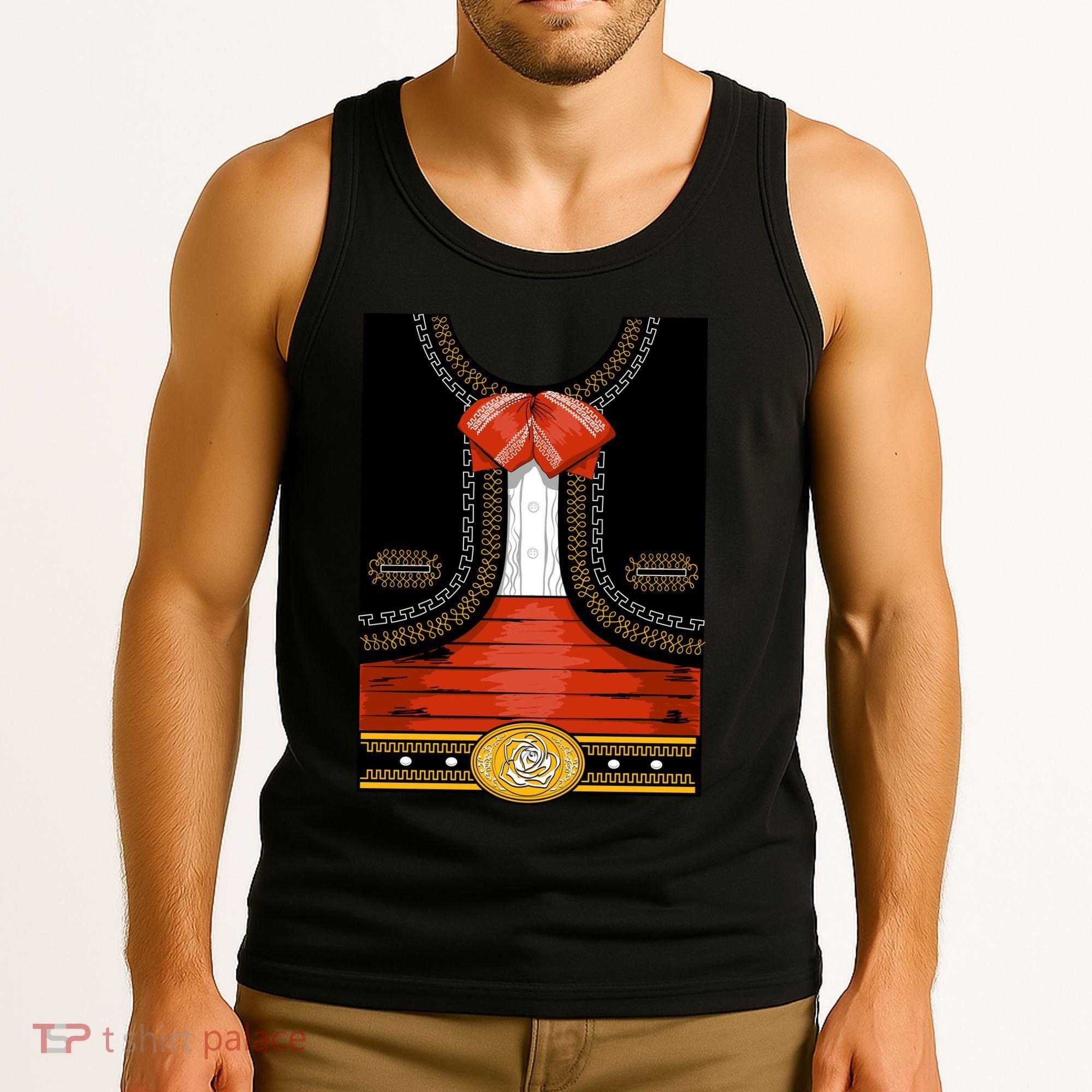 Funny Mariachi Charro Mexican Costume Tank Top