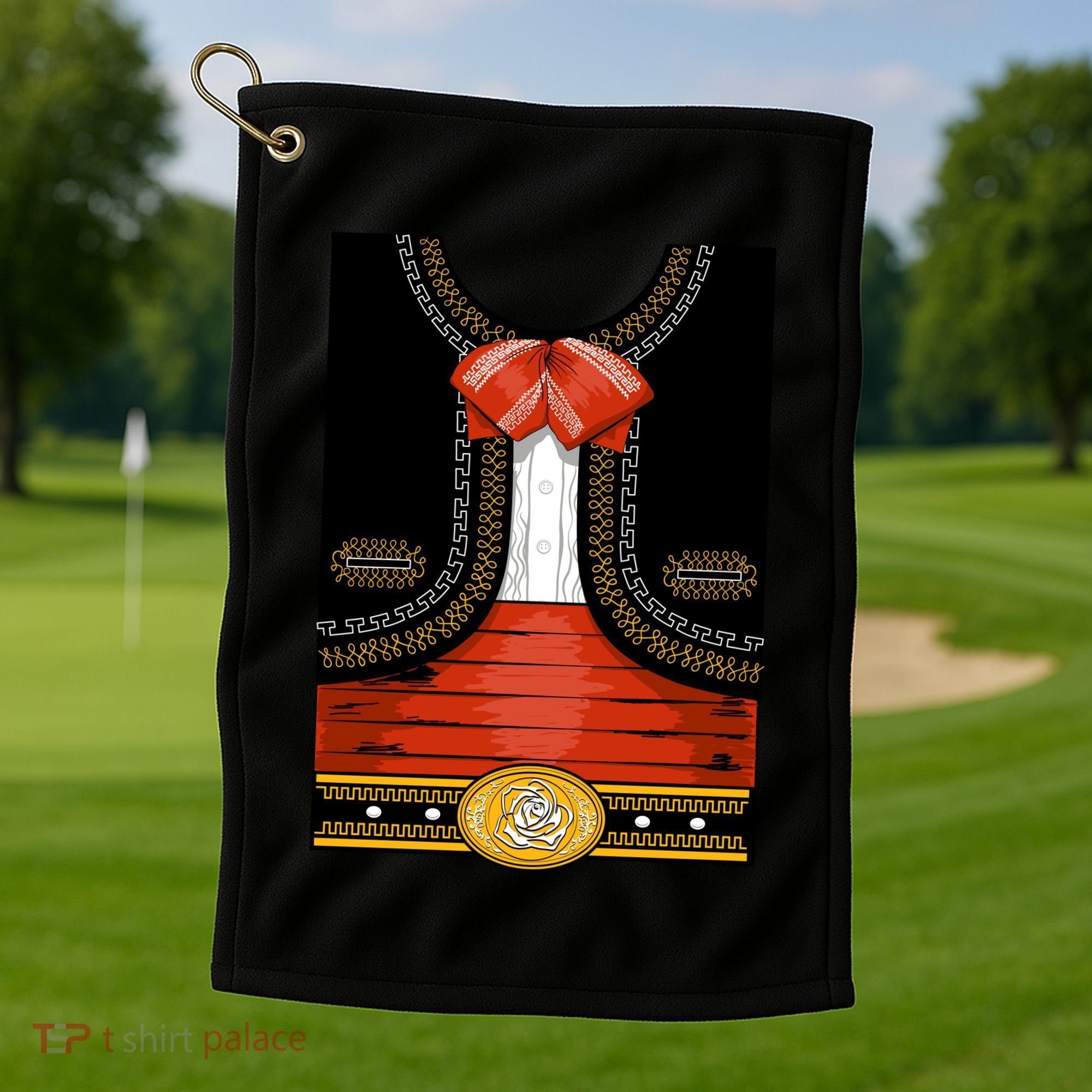 Funny Mariachi Charro Mexican Costume Golf Towel